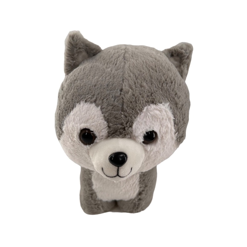 Six Flags Gray & White Husky Plush Toy‎ 12 inch dog wolf